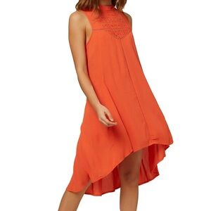 O'Neill Vibrant Orange High Low Dress